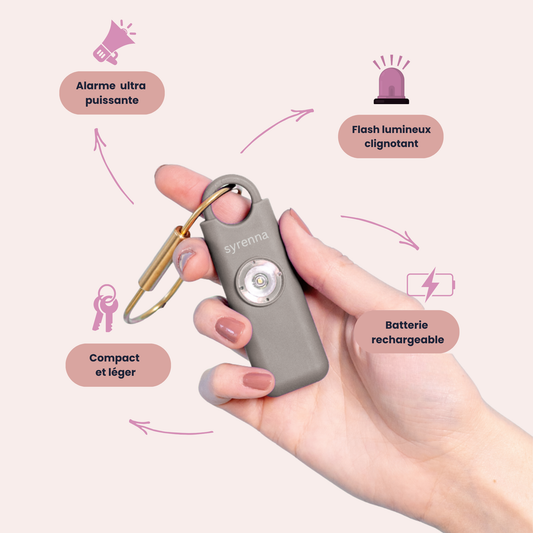 Alarme personnelle portable blanche