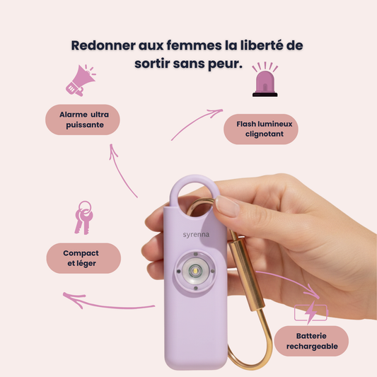 Alarme personnelle portable rose