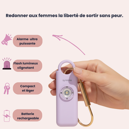 Alarme personnelle portable violette